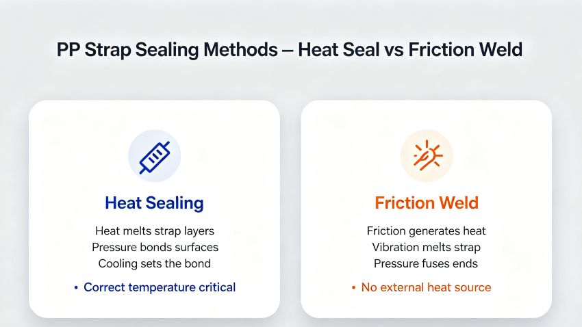 PP Strap Sealing Methods – Heat Seal vs Friction Weld