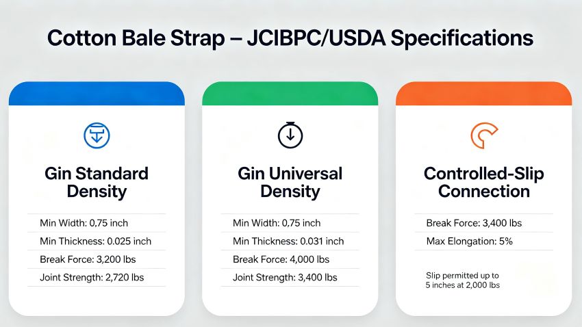 Cotton Bale Strap Specification Reference – JCIBPC Standards