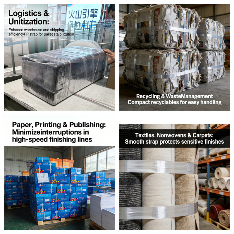 large paper element automatic pp strap application