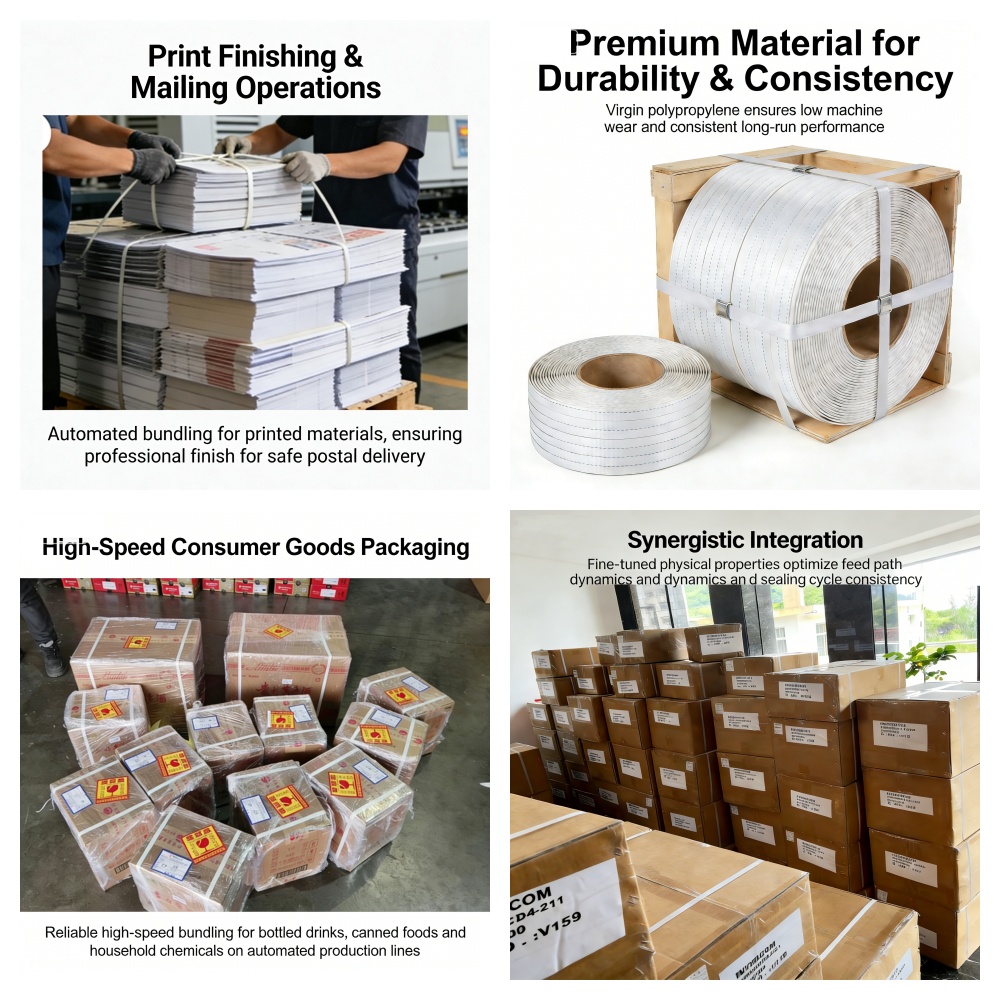 automatic pp strap for machine application