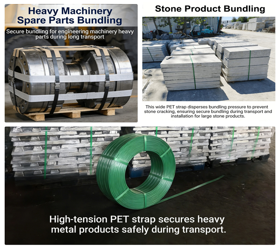 PET plastic steel strap belt application