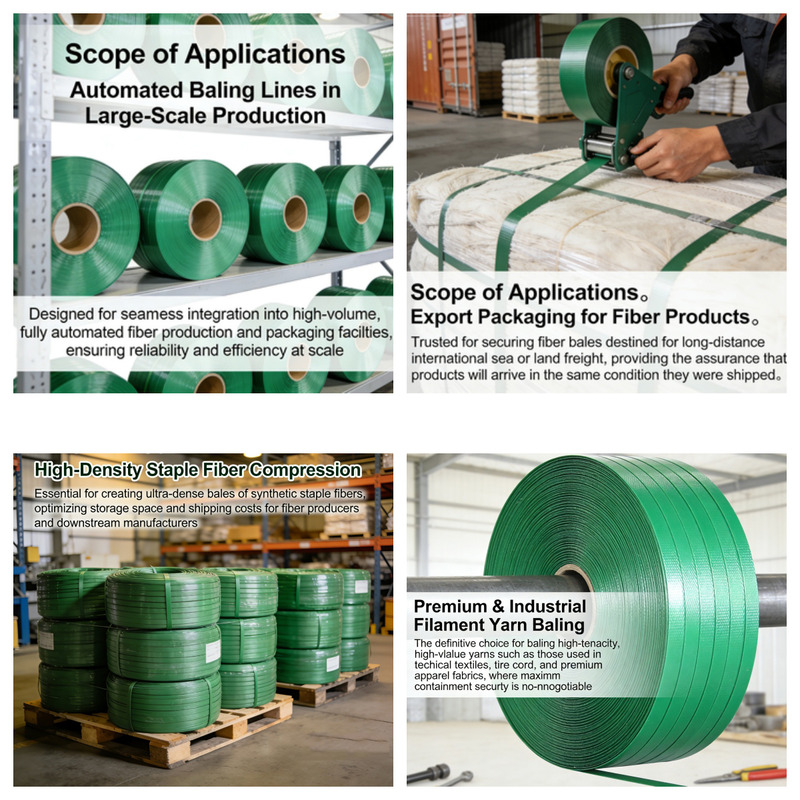 high strength chemical fiber pp strap application