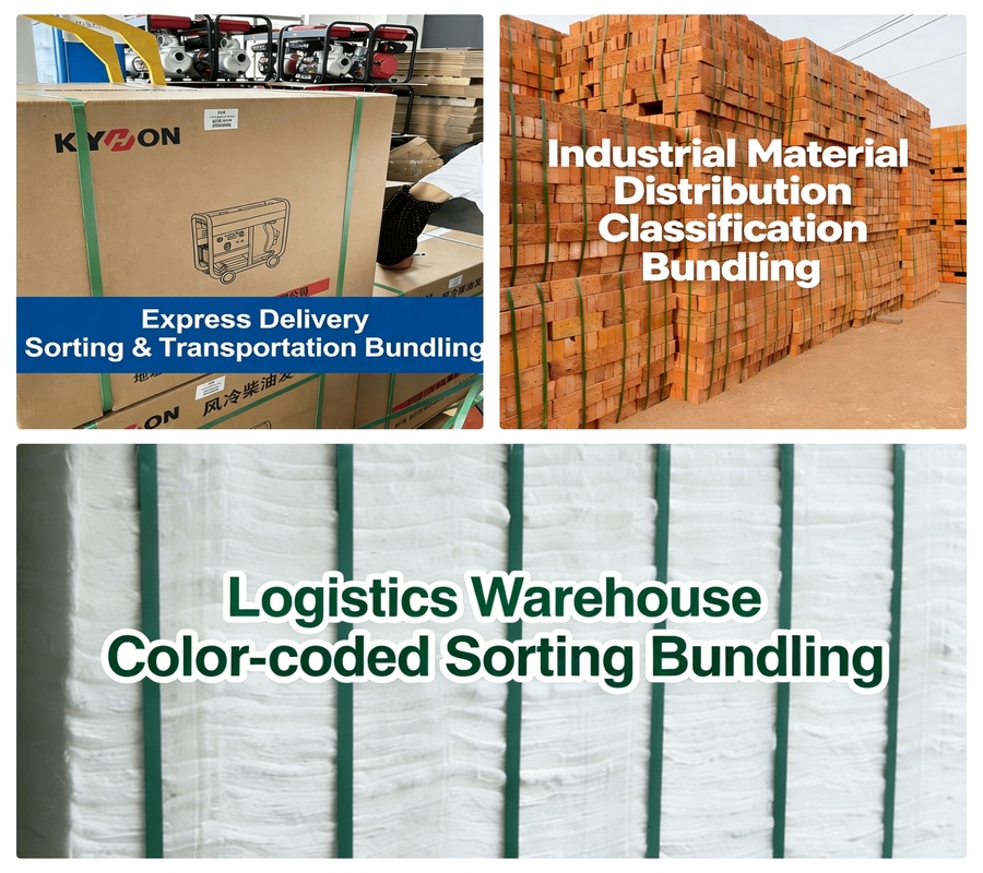 red PET plastic steel packing belt application