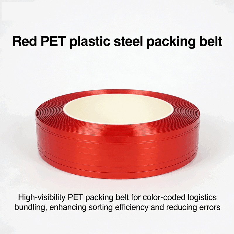 red PET plastic steel packing belt