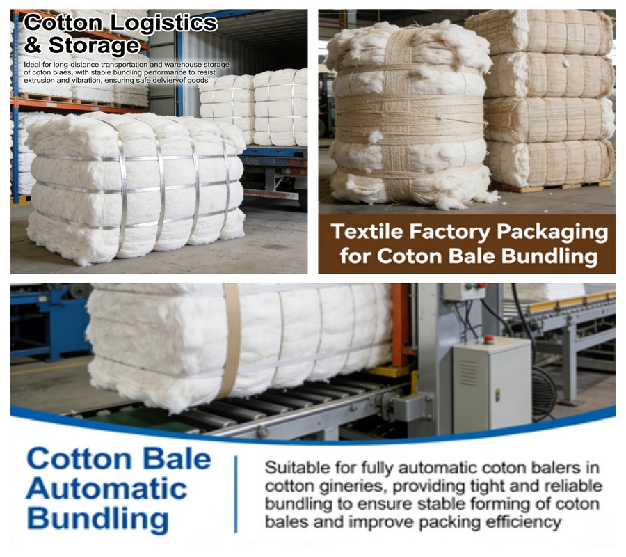 cotton PET strap application