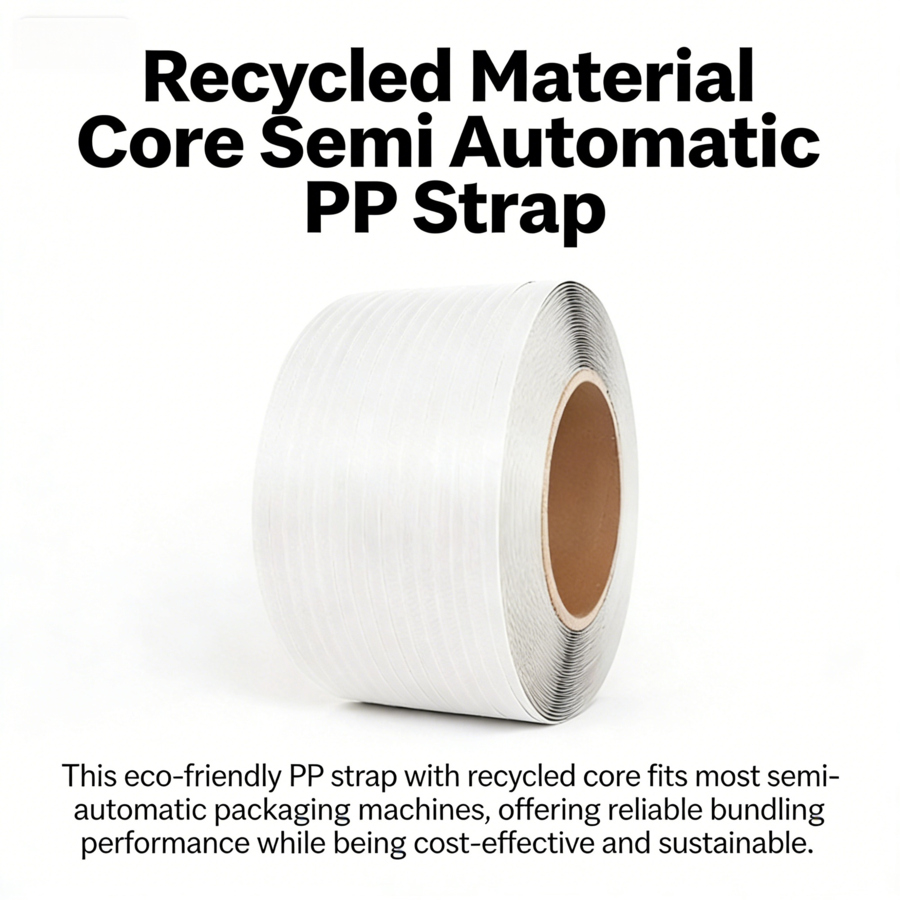 recycled material core semi automatic pp strap