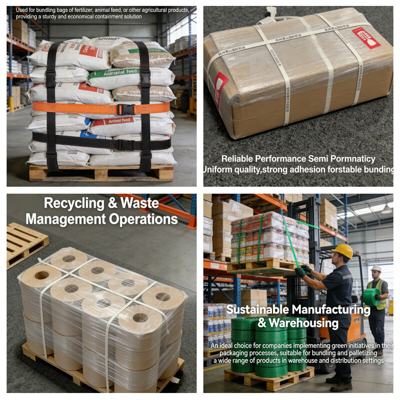 recycled material core semi automatic pp strap application