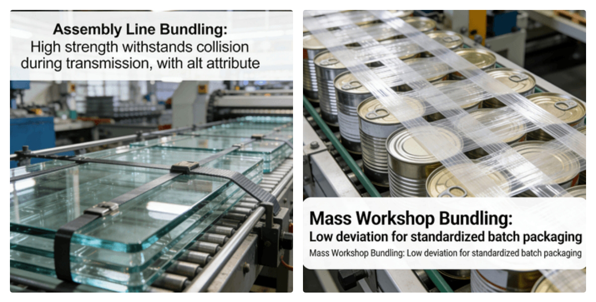 PET plastic steel packing belt for machine application