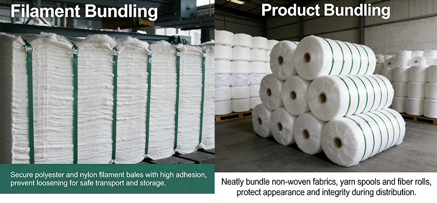 automatic high strength chemical fiber PET strap application