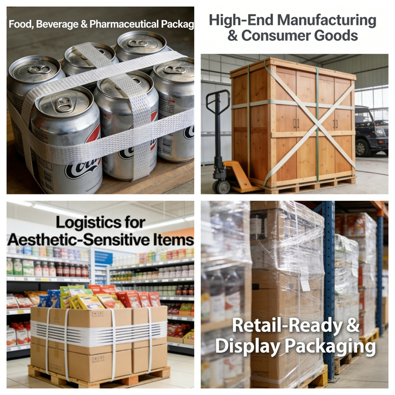 Transparent automatic PP Strap application