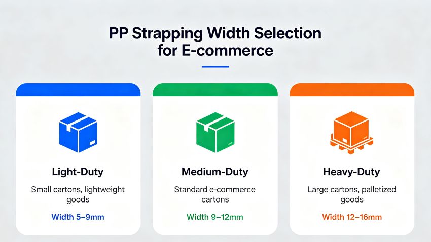PP Strapping Width Selection for E-commerce Cartons