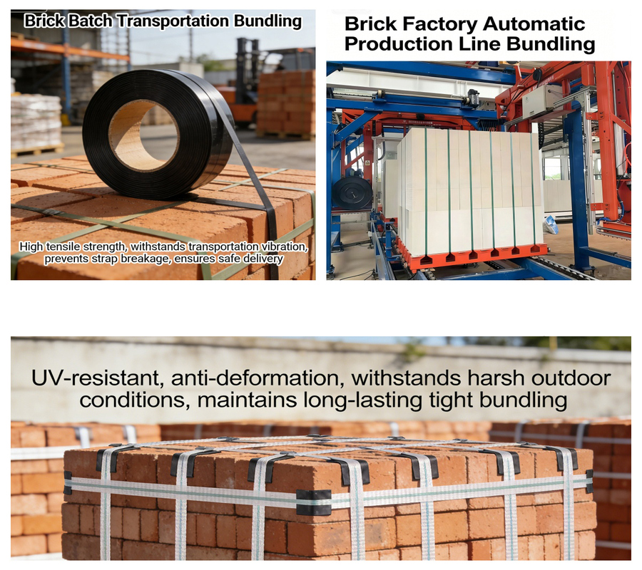 brick factory automatic PET strap application