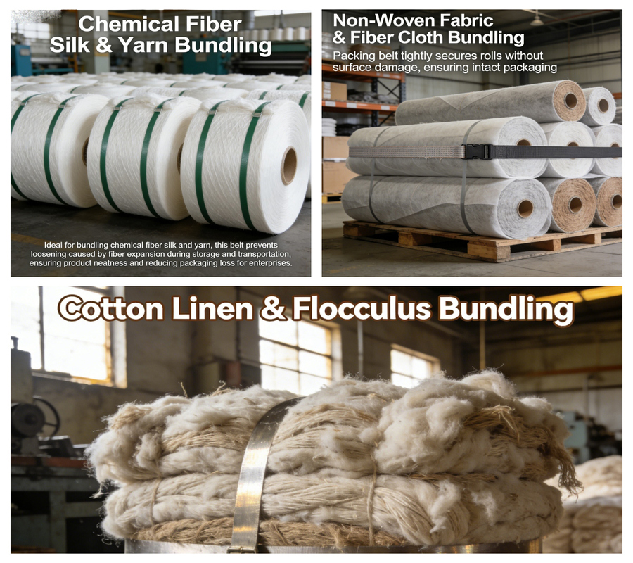 plastic steel chemical fiber packing belt application
